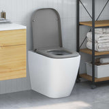 Sedile del WC con rilascio rapido Grigio 44.5 x 35 x 3.6 cm