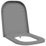 Sedile del WC con rilascio rapido Grigio 44.5 x 35 x 3.6 cm