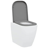 Sedile del WC con rilascio rapido Grigio 44.5 x 35 x 3.6 cm
