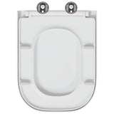 Sedile del WC con rilascio rapido Bianco 44.5 x 35 x 3.6 cm