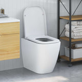 Sedile del WC con rilascio rapido Bianco 44.5 x 35 x 3.6 cm