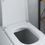 Sedile del WC con rilascio rapido Bianco 44.5 x 35 x 3.6 cm