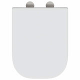 Sedile del WC con rilascio rapido Bianco 44.5 x 35 x 3.6 cm