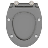 Sedile del WC Grigio 45,5 x 37,5 x 3,8 cm Duroplast