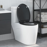Sedile del WC Nero 45,5 x 37,5 x 3,8 cm Duroplast
