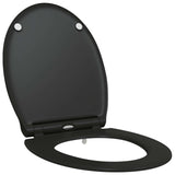 Sedile del WC Nero 45,5 x 37,5 x 3,8 cm Duroplast