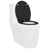 Sedile del WC Nero 47 x 37,5 x 3,8 cm Duroplast