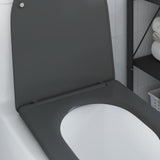 Sedile del WC con rilascio rapido Antracite 44 x 36.4 x 3.4 cm