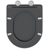 Sedile del WC con rilascio rapido Antracite 44 x 36.4 x 3.4 cm