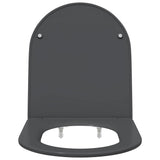 Sedile del WC con rilascio rapido Antracite 44 x 36.4 x 3.4 cm