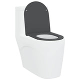 Sedile del WC con rilascio rapido Antracite 44 x 36.4 x 3.4 cm