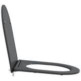 Sedile del WC con rilascio rapido Antracite 44 x 36.4 x 3.4 cm