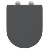 Sedile del WC con rilascio rapido Antracite 44 x 36.4 x 3.4 cm