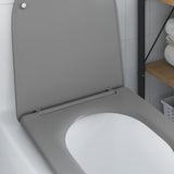 Sedile del WC con rilascio rapido Grigio 44 x 36.4 x 3.4 cm