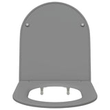 Sedile del WC con rilascio rapido Grigio 44 x 36.4 x 3.4 cm