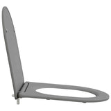 Sedile del WC con rilascio rapido Grigio 44 x 36.4 x 3.4 cm