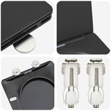 Sedile del WC con rilascio rapido Nero 44 x 36.4 x 3.4 cm