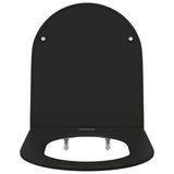 Sedile del WC con rilascio rapido Nero 44 x 36.4 x 3.4 cm