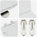 Sedile del WC con rilascio rapido Bianco 44 x 36.4 x 3.4 cm
