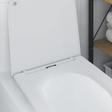 Sedile del WC con rilascio rapido Bianco 44 x 36.4 x 3.4 cm