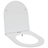 Sedile del WC con rilascio rapido Bianco 44 x 36.4 x 3.4 cm