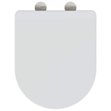 Sedile del WC con rilascio rapido Bianco 44 x 36.4 x 3.4 cm