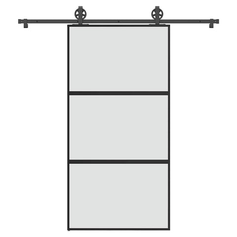 Porta Scorrevole con Ferramenta Vetro Temperato Alluminio