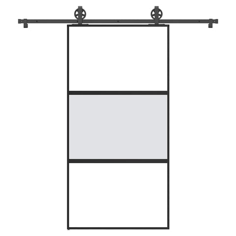Porta Scorrevole con Ferramenta Vetro Temperato Alluminio