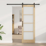 Porta scorrevole ORKDAL Naturale e Nero 73,5 x 211 cm