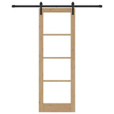 Porta scorrevole ORKDAL Naturale e Nero 73,5 x 211 cm