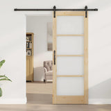 Porta scorrevole ORKDAL Naturale e Nero 78 x 202 cm