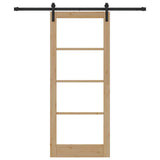 Porta scorrevole ORKDAL Naturale e Nero 83 x 202 cm