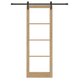 Porta scorrevole ORKDAL Naturale e Nero 83 x 232 cm