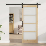 Porta scorrevole ORKDAL Naturale e Nero 86 x 198,5 cm