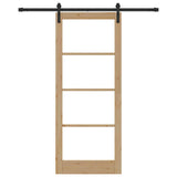 Porta scorrevole ORKDAL Naturale e Nero 86 x 211 cm