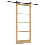 Porta scorrevole ORKDAL Naturale e Nero 93 x 211 cm