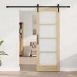 Porta scorrevole ORKDAL Naturale e Nero 73,5 x 198,5 cm