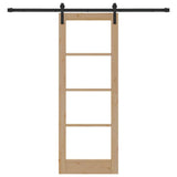 Porta scorrevole ORKDAL Naturale e Nero 73,5 x 198,5 cm