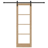 Porta scorrevole ORKDAL Naturale e Nero 73,5 x 211 cm