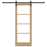 Porta scorrevole ORKDAL Naturale e Nero 78 x 202 cm