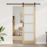 Porta scorrevole ORKDAL Naturale e Nero 78 x 232 cm