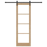 Porta scorrevole ORKDAL Naturale e Nero 78 x 232 cm