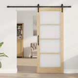 Porta scorrevole ORKDAL Naturale e Nero 83 x 202 cm