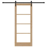 Porta scorrevole ORKDAL Naturale e Nero 83 x 202 cm