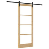 Porta scorrevole ORKDAL Naturale e Nero 83 x 211 cm