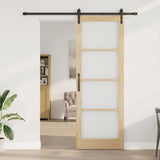 Porta scorrevole ORKDAL Naturale e Nero 83 x 232 cm