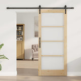 Porta scorrevole ORKDAL Naturale e Nero 86 x 198,5 cm