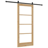 Porta scorrevole ORKDAL Naturale e Nero 86 x 198,5 cm