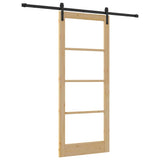 Porta scorrevole ORKDAL Naturale e Nero 86 x 211 cm