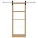 Porta scorrevole ORKDAL Naturale e Nero 86 x 211 cm